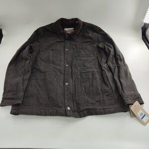 Levi Strauss Men's Workwear Cotton Canvas Corduroy Collar Jacket Size XL
